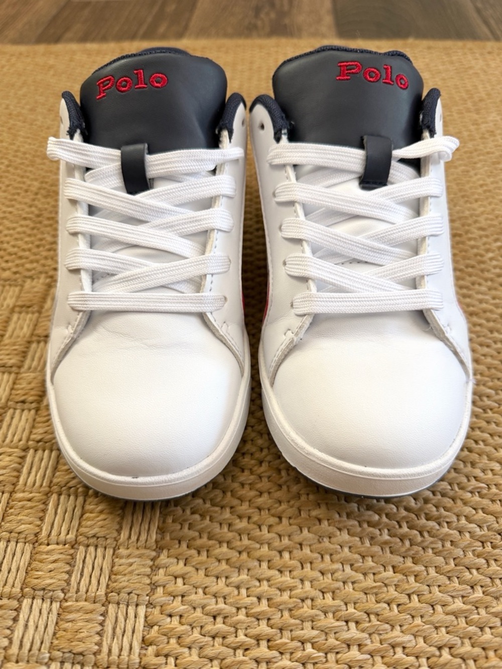 Polo Ralph Lauren Girls’ White/Navy Sneakers Heritage Court III—2 - Picture 6 of 13